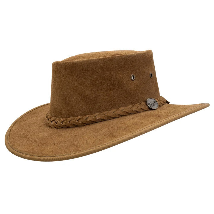 Barmah Squashy Aussie Suede Leather Hat 1025 In Hickory