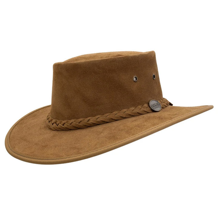 Barmah Squashy Aussie Suede Leather Hat 1025 In Hickory