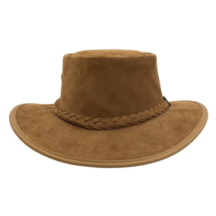 Barmah Squashy Aussie Suede Leather Hat 1025 In Hickory