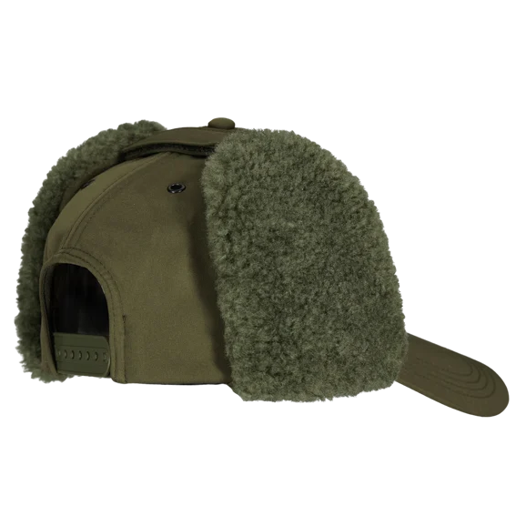 Barts Altitude Earflap Baseball Cap in Army Green