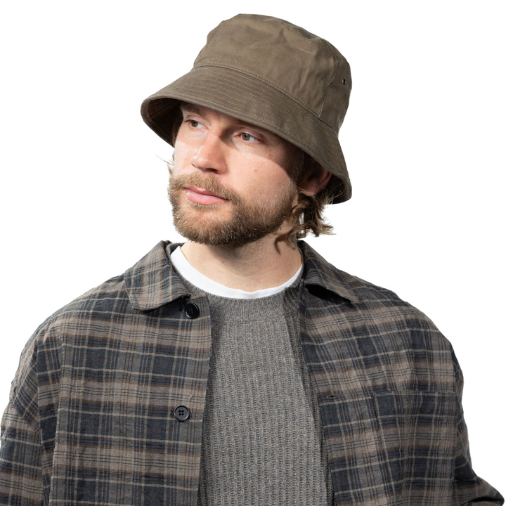Barts Barabal Waxed Bucket Hat in Light Brown