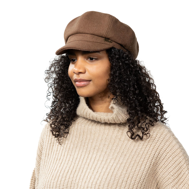 Barts Women's Catriona Bakerboy Cap in Light Brown