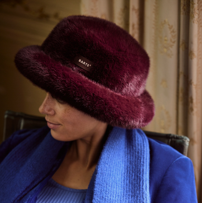 Barts Faux Fur Eilidh Cossack Hat - Aubergine
