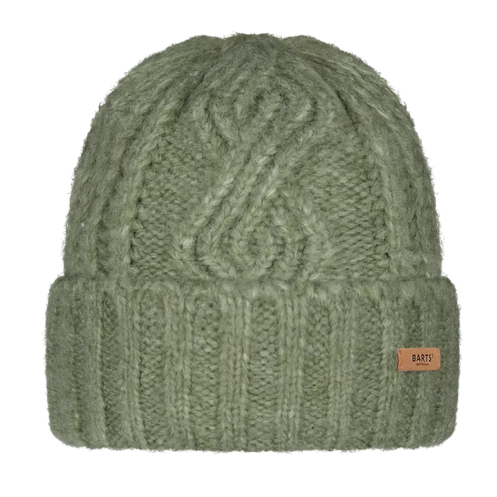 Barts Cable Knit Farrah Beanie Hat - Pale Army