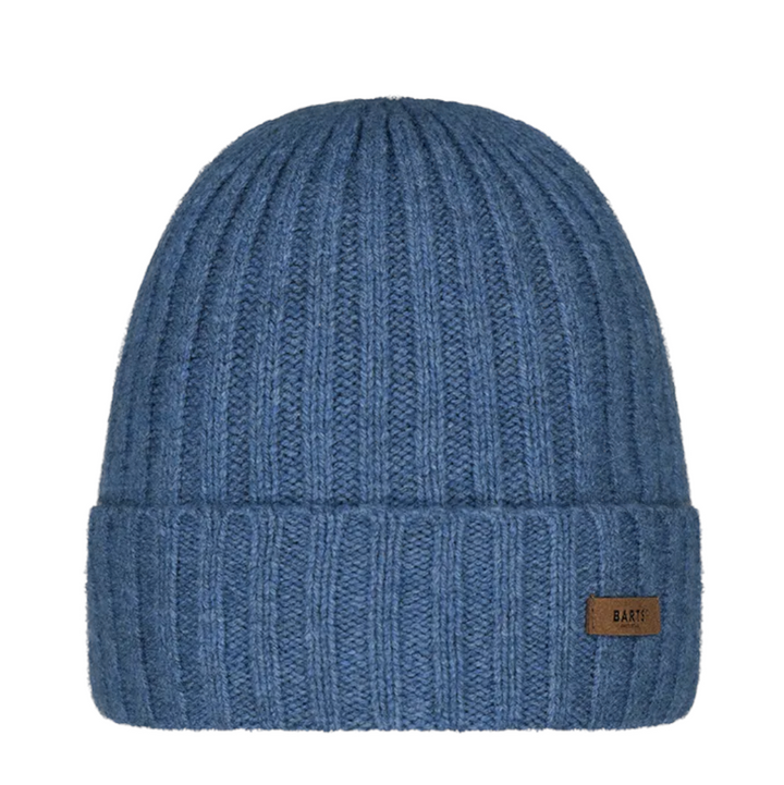 Barts Haakon Wool Turn Up Beanie Hat - Blue