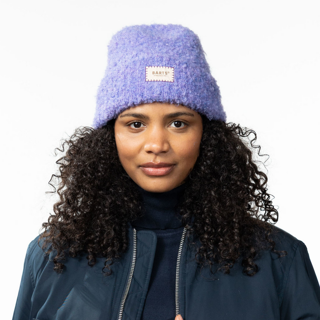 Barts Harray Turn Up Beanie Hat - Purple