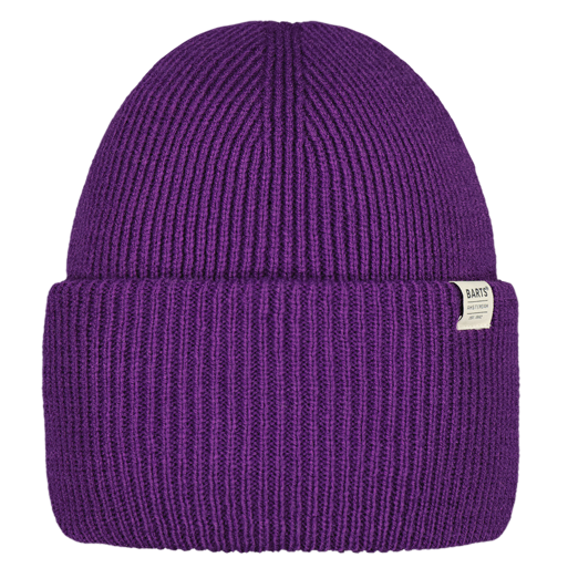 Barts Haveno Ribbed Beanie Hat - Purple