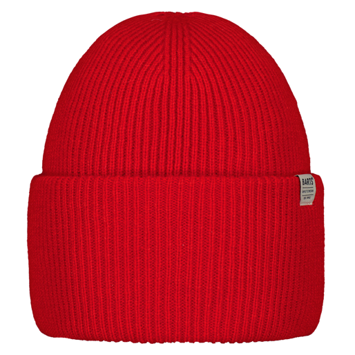Barts Haveno Ribbed Beanie Hat - Red