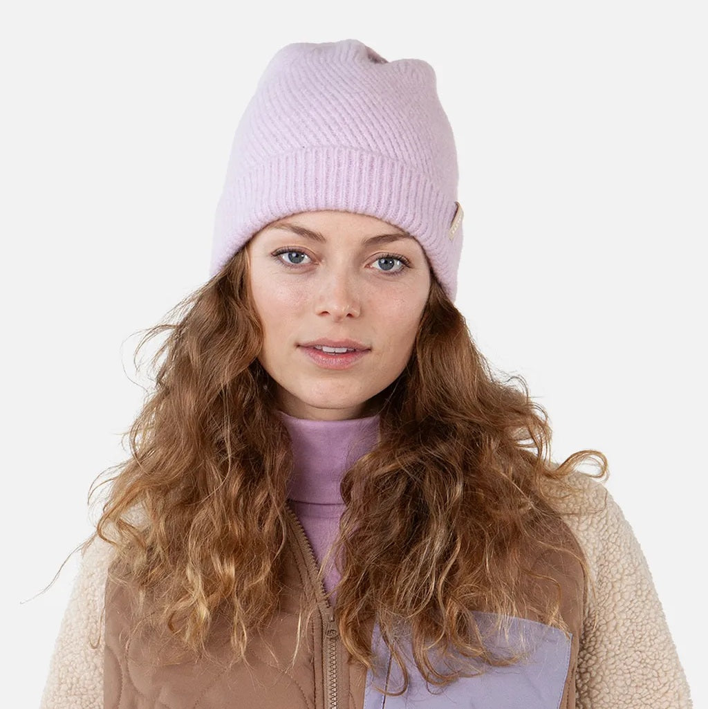Barts Kirinda Diagonal Knit Beanie Hat - Orchid
