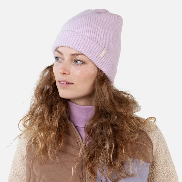Barts Kirinda Diagonal Knit Beanie Hat - Orchid