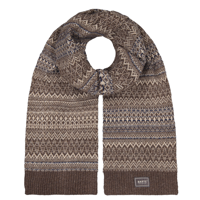 Barts Laghlan Fair Isle Scarf - Brown