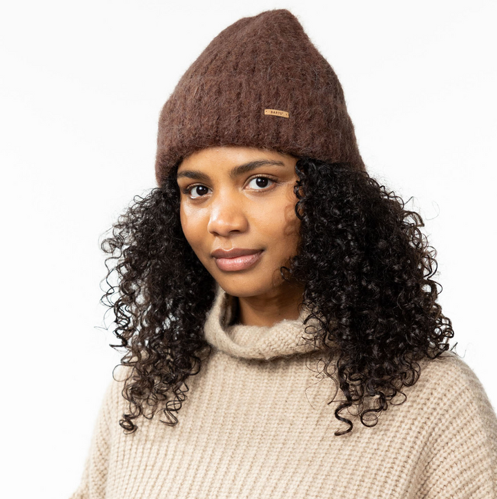 Barts Lillyana Alpaca Wool Beanie Hat - Dark Brown
