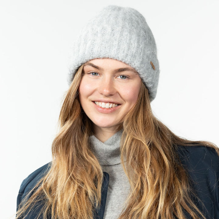 Barts Lillyana Alpaca Wool Beanie Hat - Heather Grey