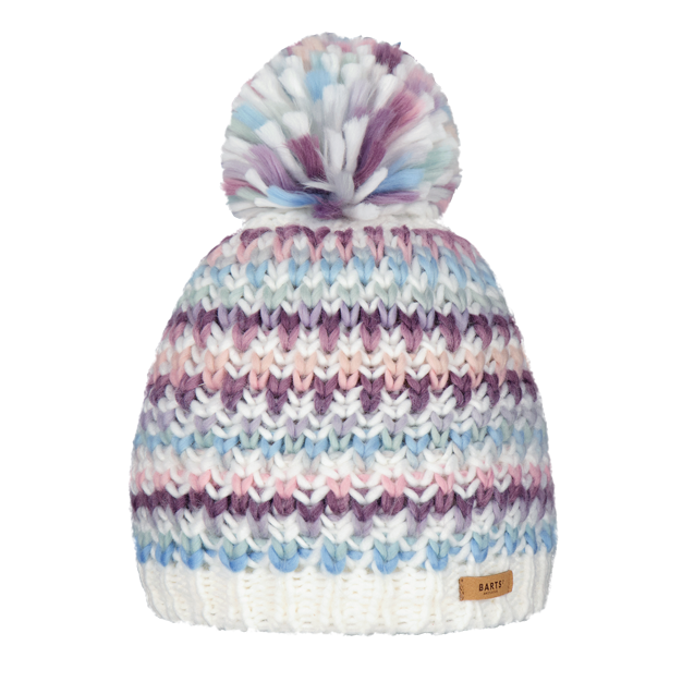 Barts Nicole Colourful Pom Bobble Beanie Hat - Light Blue