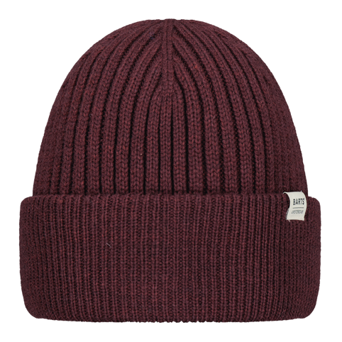 Barts Nieck Ribbed Beanie Hat - Burgundy