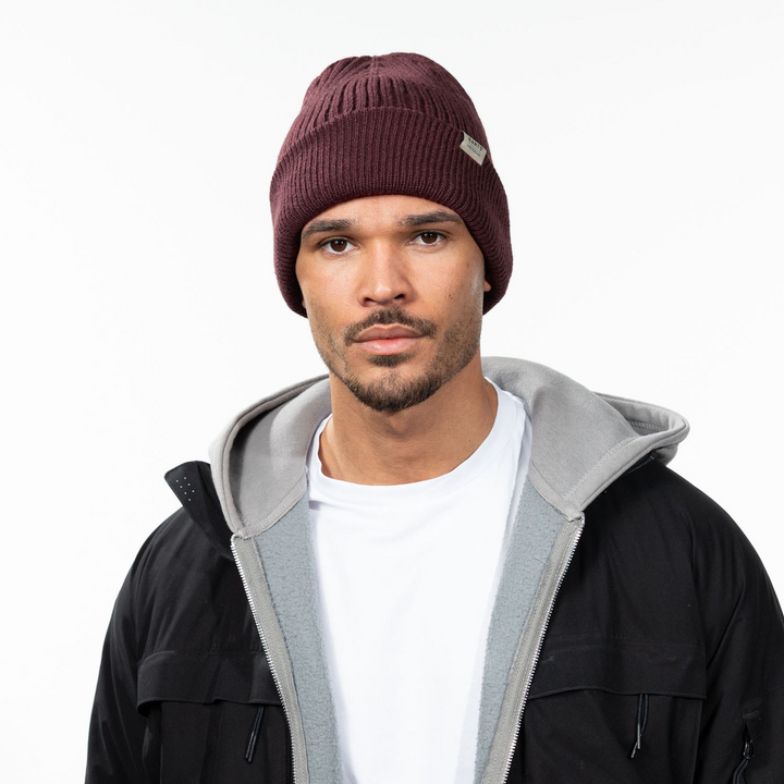 Barts Nieck Ribbed Beanie Hat - Burgundy