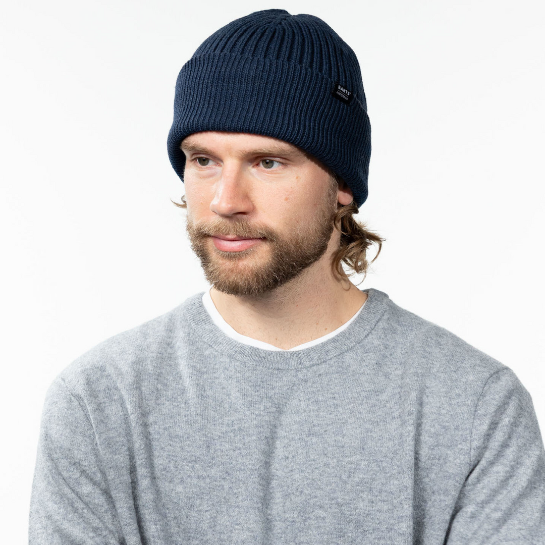 Barts Nieck Ribbed Beanie Hat - Navy