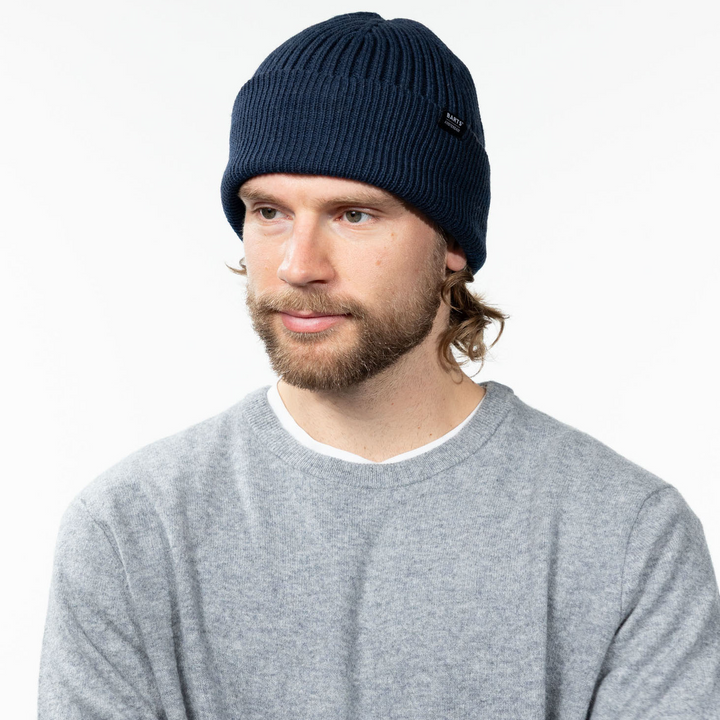 Barts Nieck Ribbed Beanie Hat - Navy