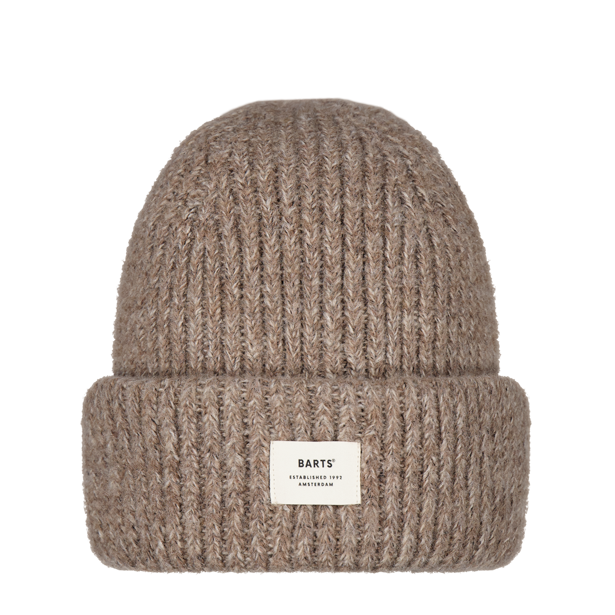 Barts Mottled Owlet Turn Up Beanie Hat - Brown