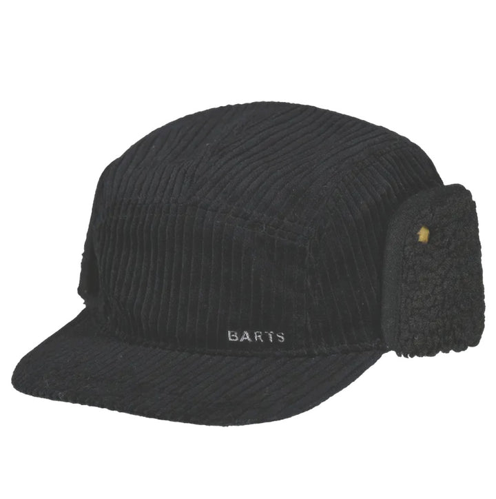 Barts Rayner Cord Earflap Cap - Black
