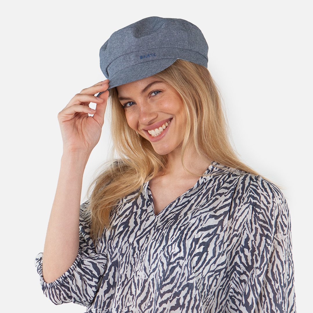 Barts Women's Seraphe Cotton Mariner Cap in Denim