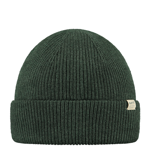 Barts Stonel Turn Up Merino Wool Beanie Hat - Army Green