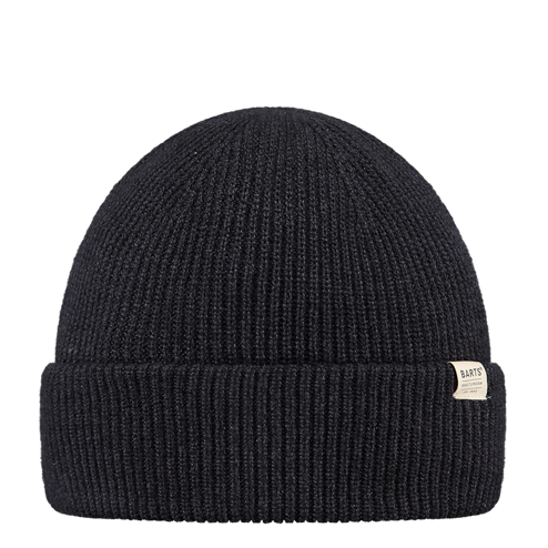 Barts Stonel Turn Up Merino Wool Beanie Hat - Charcoal