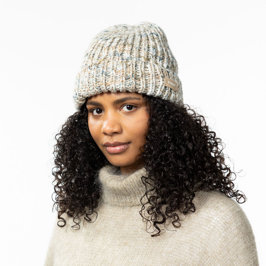 Barts Williamina Turn Up Beanie Hat - Cream