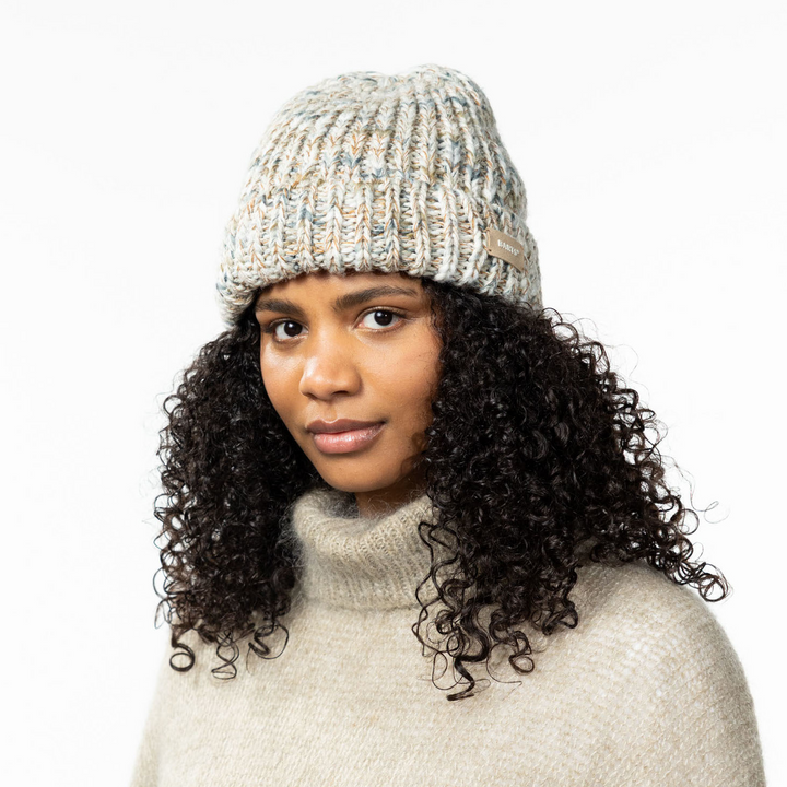 Barts Williamina Turn Up Beanie Hat - Cream