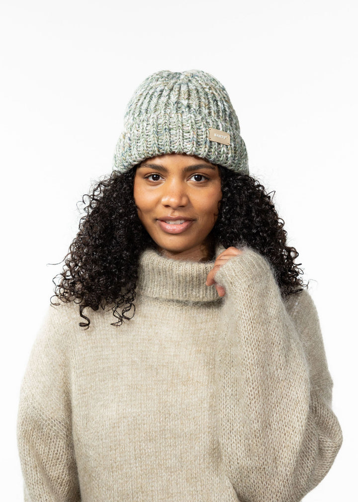 Barts Williamina Turn Up Beanie Hat - Stone