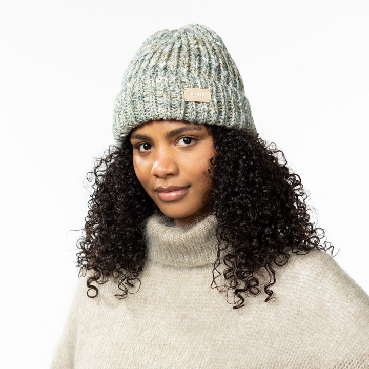 Barts Williamina Turn Up Beanie Hat - Stone