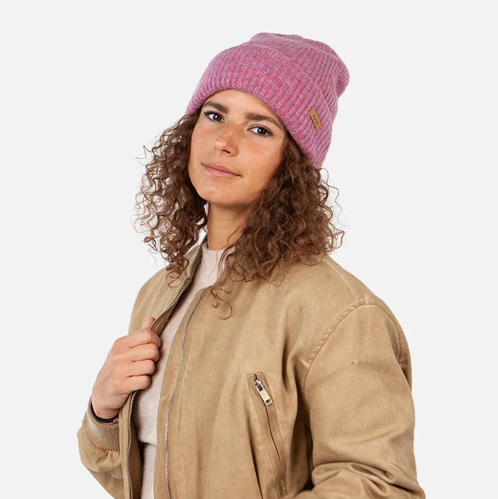 Barts Witzia Ribbed Beanie Hat - Rose
