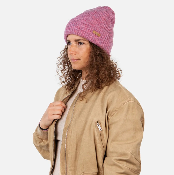 Barts Witzia Ribbed Beanie Hat - Rose