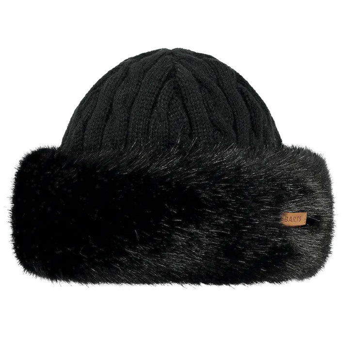 Barts Cable Knit Faux Fur Trim Cossack Hat