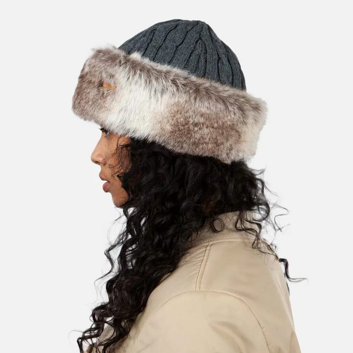 Barts Cable Knit Faux Fur Trim Cossack Hat
