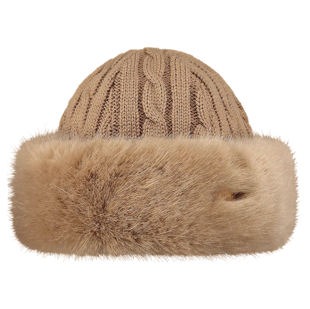 Barts Cable Knit Faux Fur Trim Cossack Hat