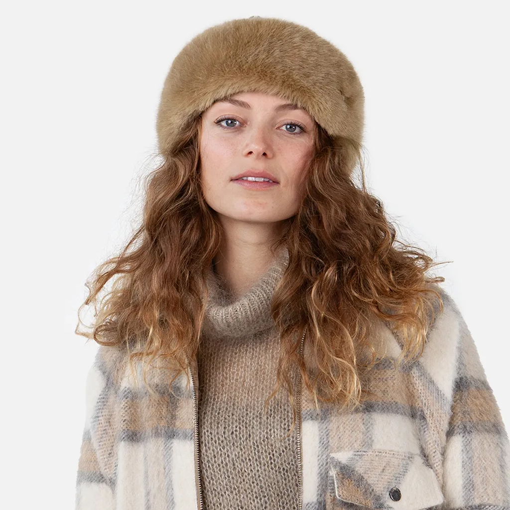 Barts Cable Knit Faux Fur Trim Cossack Hat