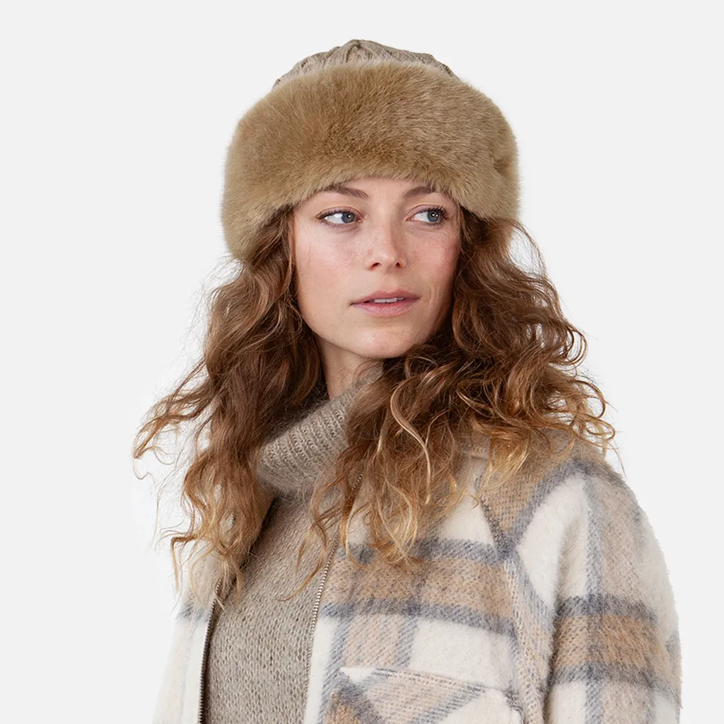 Barts Cable Knit Faux Fur Trim Cossack Hat