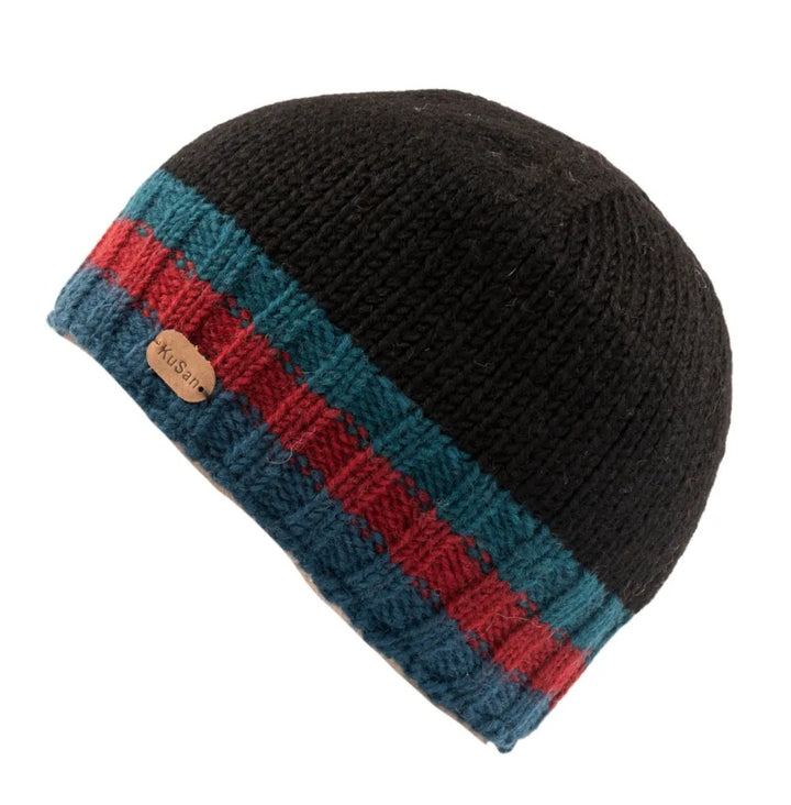 Kusan Wool Beanie Hat Black