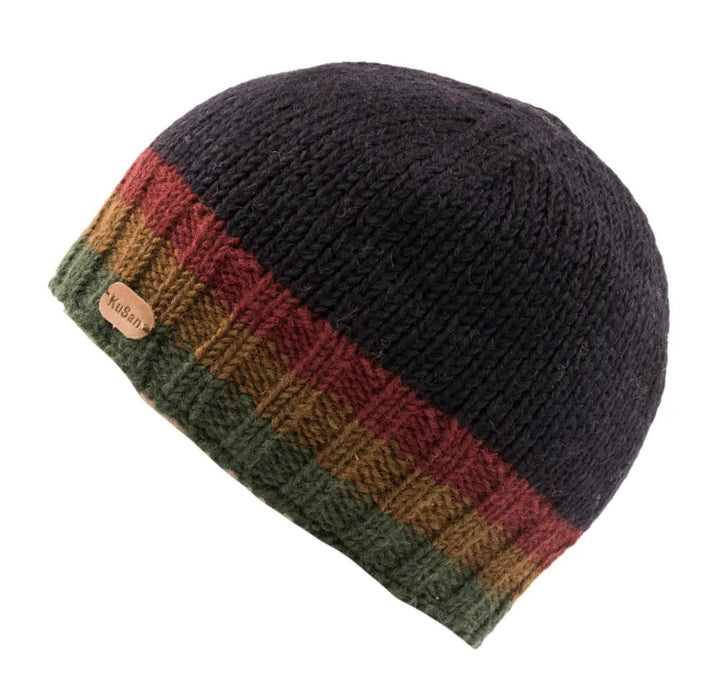 Kusan Wool Beanie Hat Navy