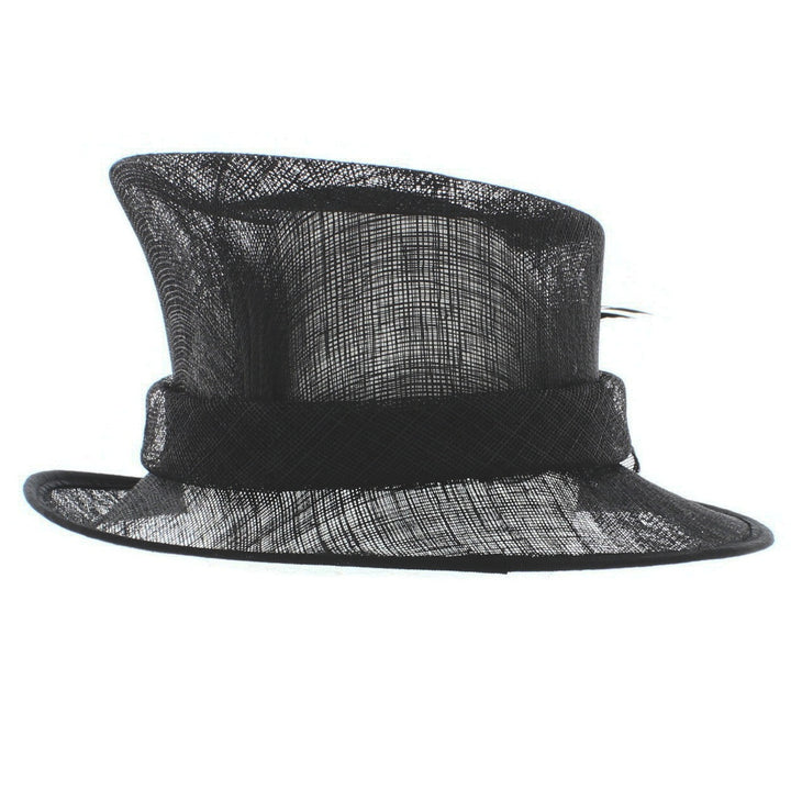 Black Small Brim Victoria Sinamay Hat, from Elegance by Boardmans