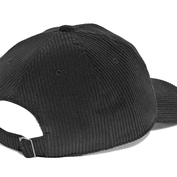 Black Corduroy Baseball Cap Adjustable Back