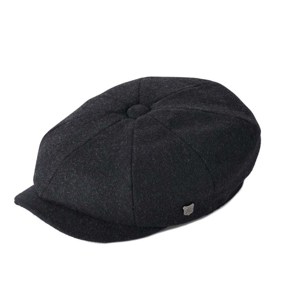 Failsworth Gino Melton Wool Bakerboy Cap in Black