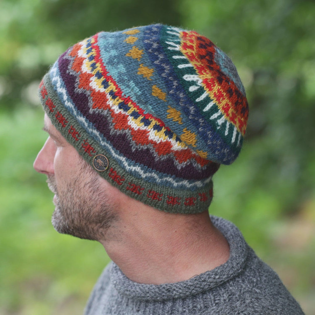 Fair Isle Slouch Beanie - Meteor