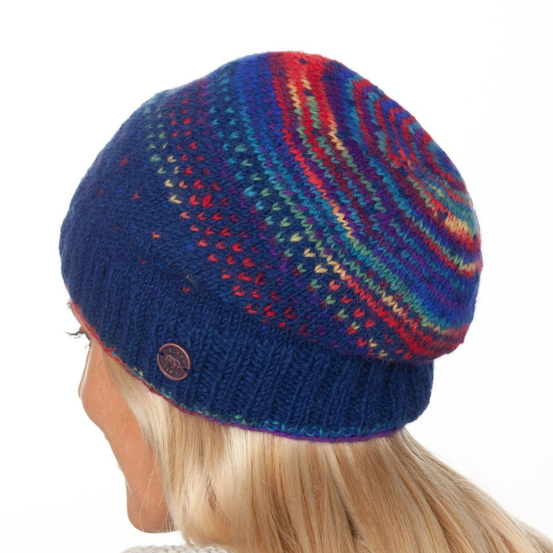 Solar Heart Slouch Beanie - Denim