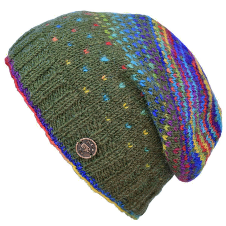 Solar Heart Slouch Beanie - Green
