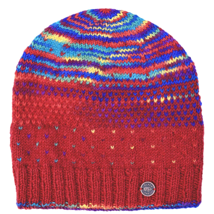 Solar Heart Slouch Beanie - Red