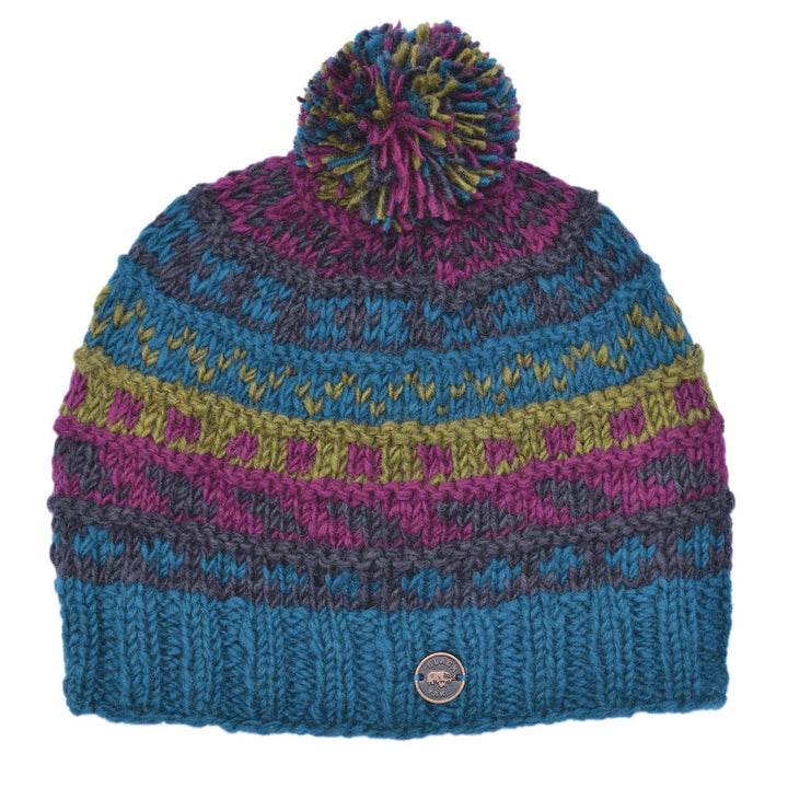 Ridge Bobble Hat - Teal
