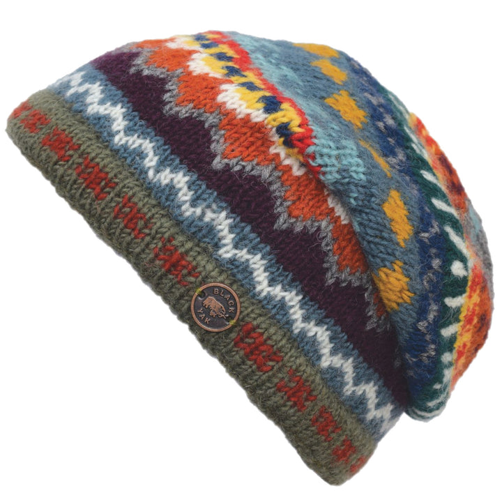 Fair Isle Slouch Beanie - Meteor