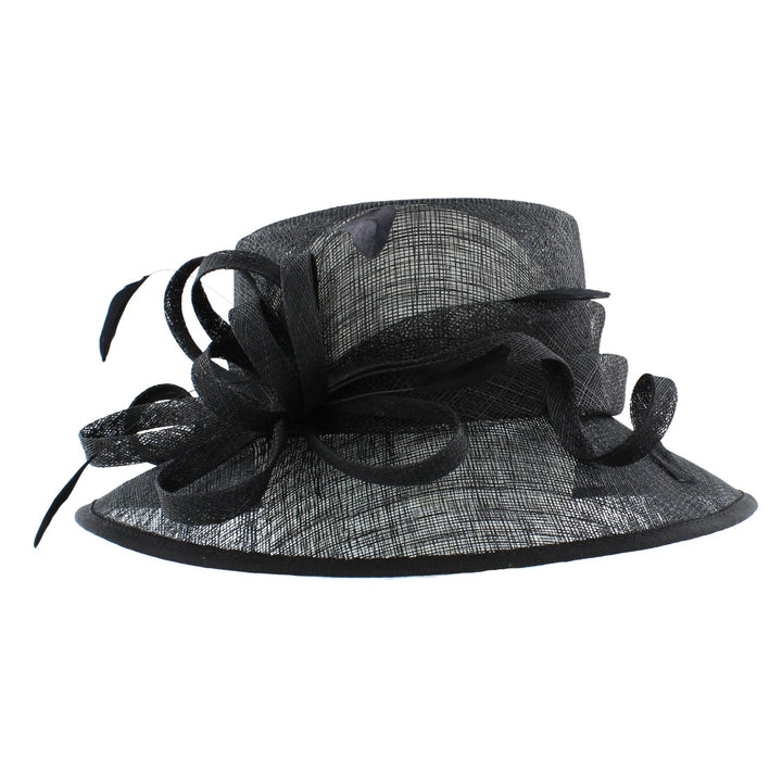 Black Bridget Sinamay Hat, from Elegance by Boardmans